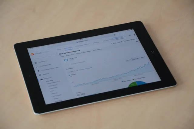 A digital tablet showing a web analytics dashboard with graphs and charts. Six paid-social measurement failures that quietly corrupt decisions